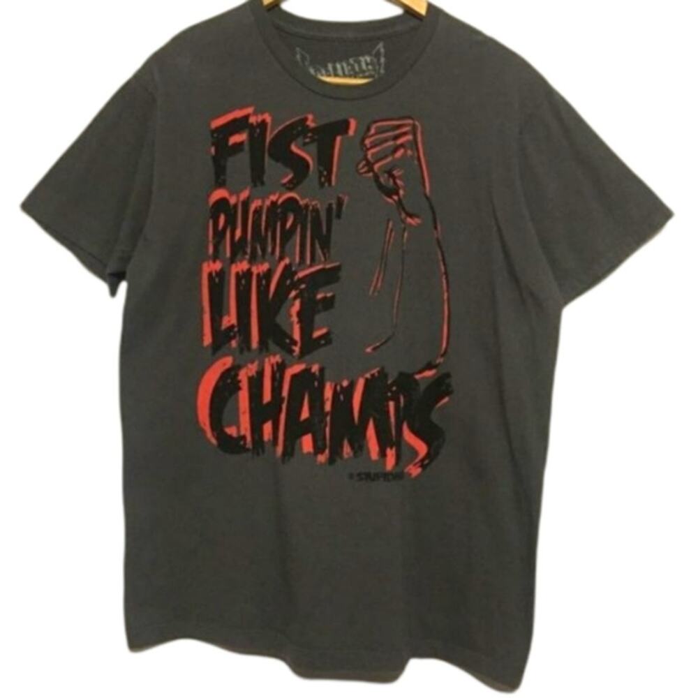 Y2K Jersey Shore T-shirt Size Large "Fist Pumpin Like Champs" Unisex